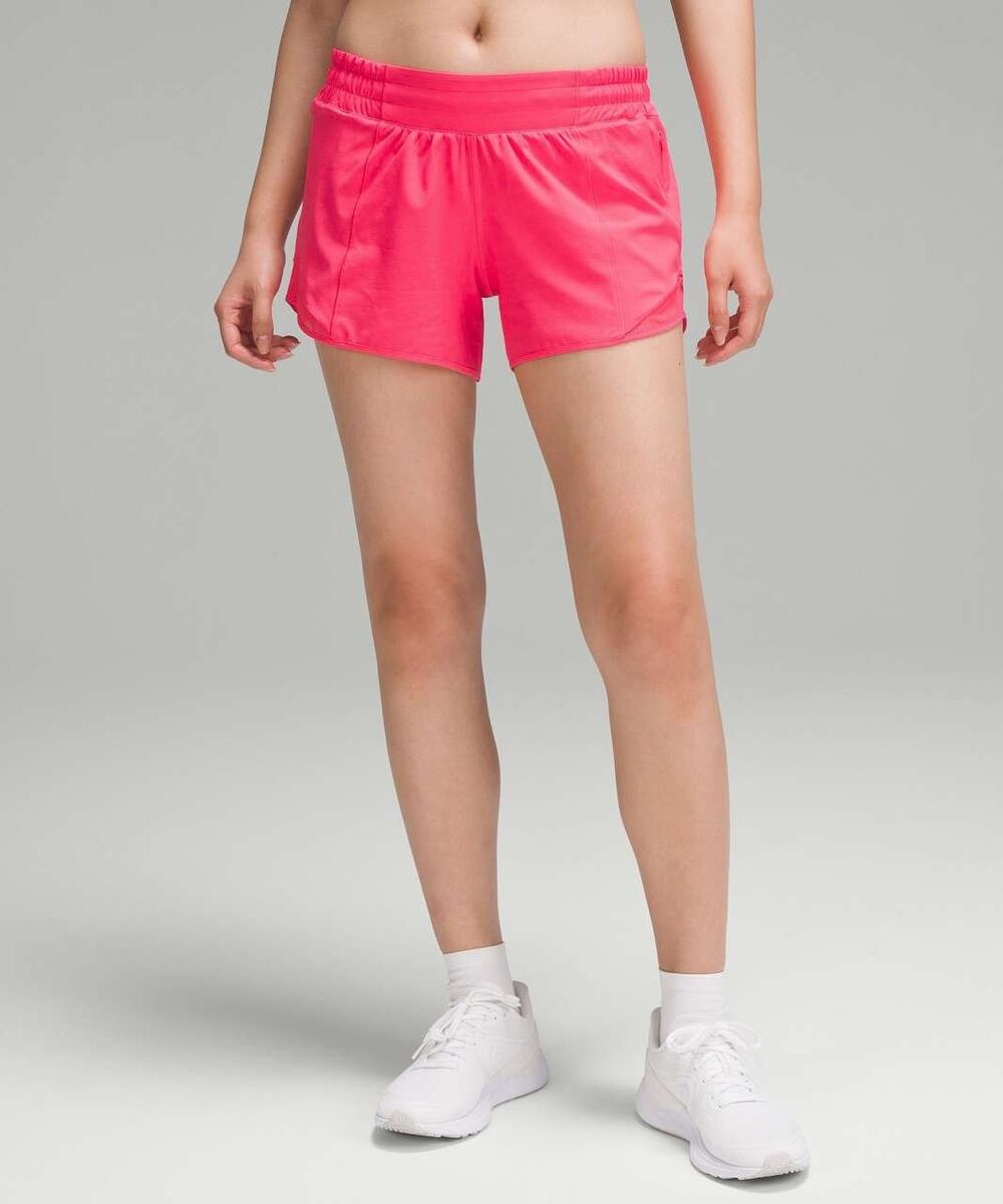 Lululemon Hotty Hot Short 4" Women's Size 8 Lip Gloss Stretch Lined Low-Rise